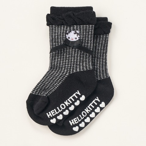ベビー　クルー丈ソックス(9-15㎝・ハローキティ)