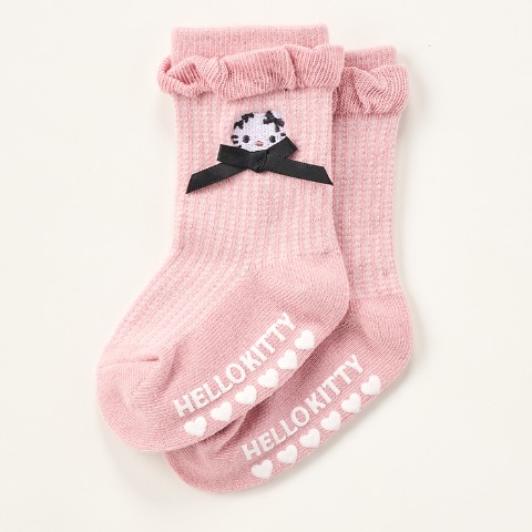 ベビー　クルー丈ソックス(9-15cm・ハローキティ)