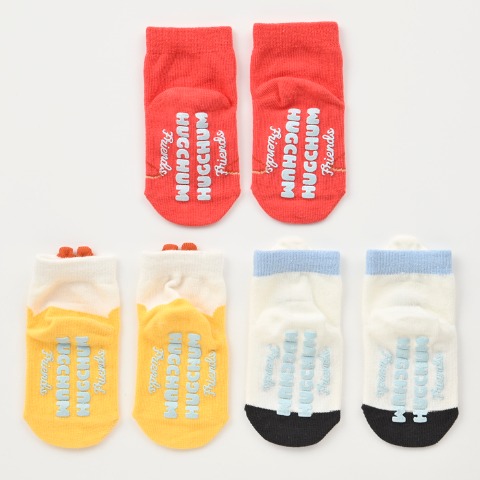 ベビー　3足組ショートクルーソックス（9～15cm　futafuta）