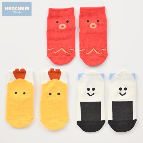 ベビー　3足組ショートクルーソックス（9～15cm　futafuta）