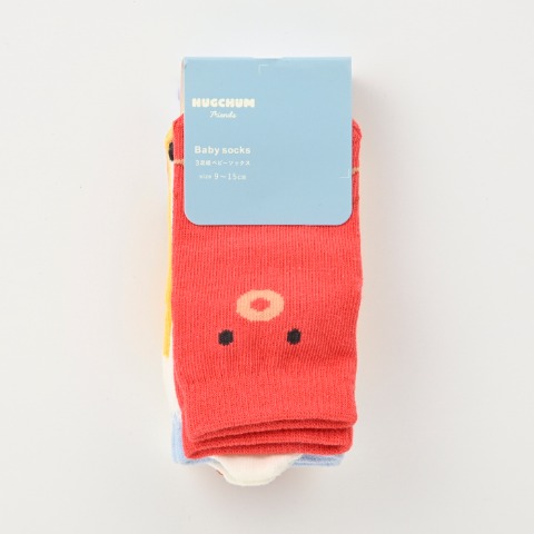 ベビー　3足組ショートクルーソックス（9～15cm　futafuta）
