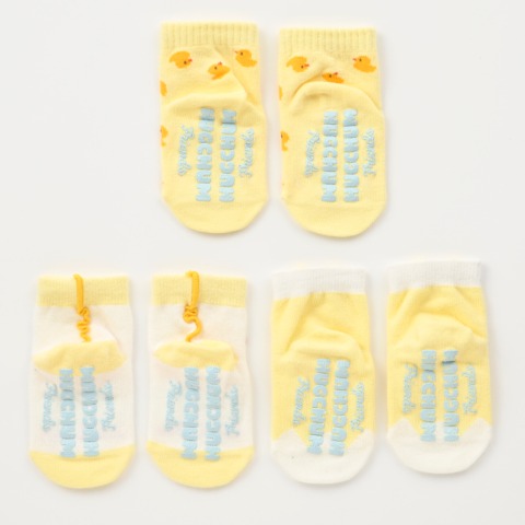 ベビー 3足組ショートクルーソックス（9～15cm HugChumFriends）