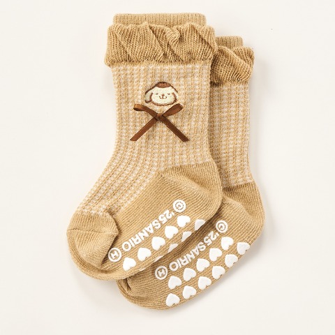 ベビー　クルー丈ソックス(9-15㎝・ポムポムプリン)