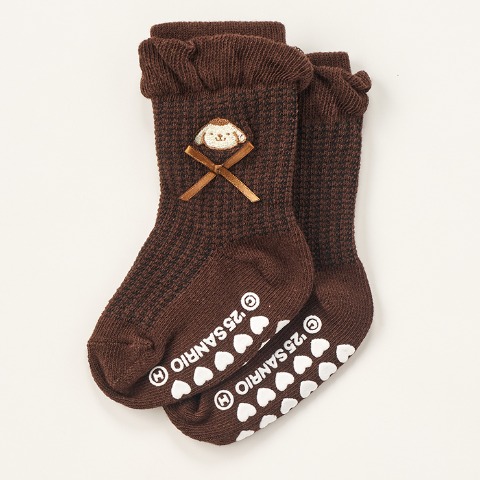 ベビー　クルー丈ソックス(9-15㎝・ポムポムプリン)