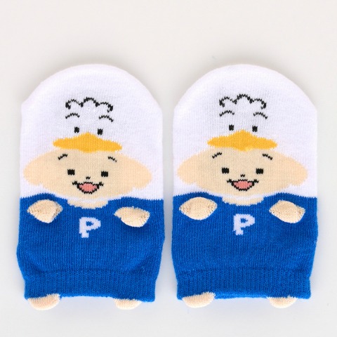 ベビー　スニーカーインソックス（9～15cm　おおのたろう×あひるのペックル）