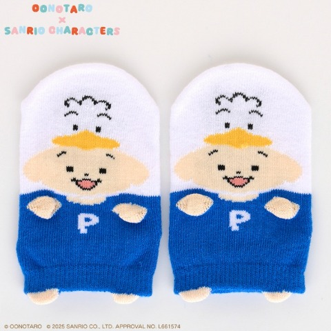 ベビー　スニーカーインソックス（9～15cm　おおのたろう×あひるのペックル）