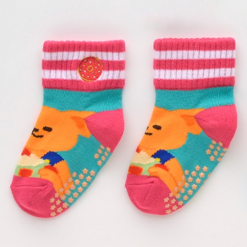 ベビー 　3足組クルーソックス (9～15cm・wiggle wiggle)