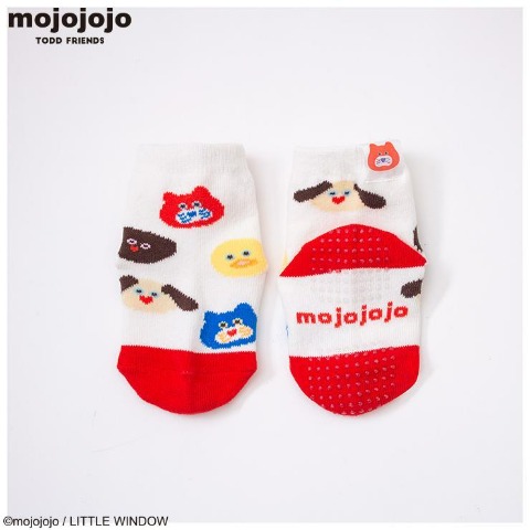 ベビー　ショートクルーソックス（9～15cm　mojojojo）