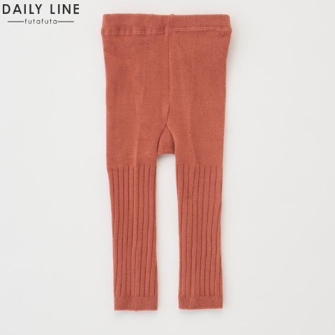ベビー　10分丈スパッツ（65～95cm・DAILY LINE） オレンジ 102