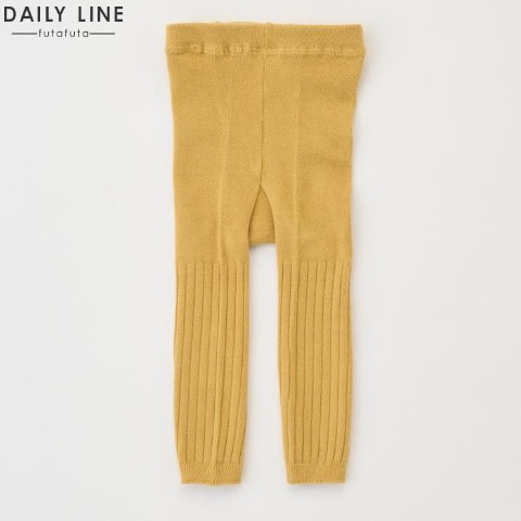 ベビー　10分丈スパッツ（65～95cm・DAILY LINE） イエロー 203