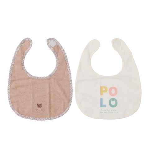 ベビー　2枚組スタイ（50～95cm・POLO BCS Baby）