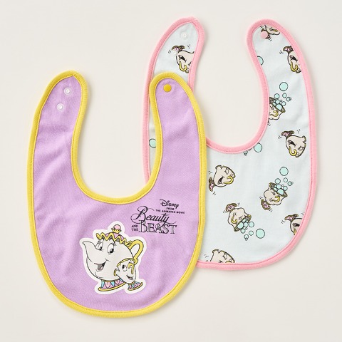 ベビー　2枚組スタイ (50-80cm　Disney)