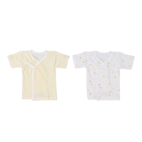 新生児　2枚組短肌着（50-60cm　Birthday+）