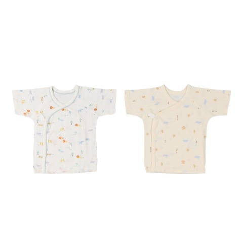 新生児　2枚組短肌着　（50～60cm）