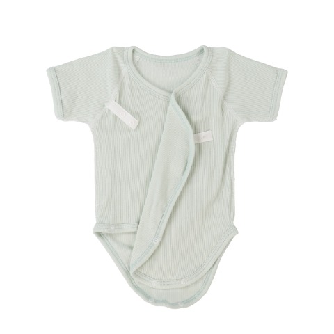 新生児　2枚組打ち合わせロンパス（50-60・60-70cm　Birthday+)