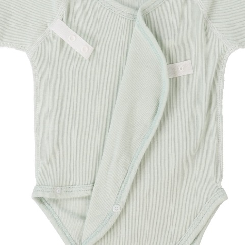 新生児　2枚組打ち合わせロンパス（50-60・60-70cm　Birthday+)