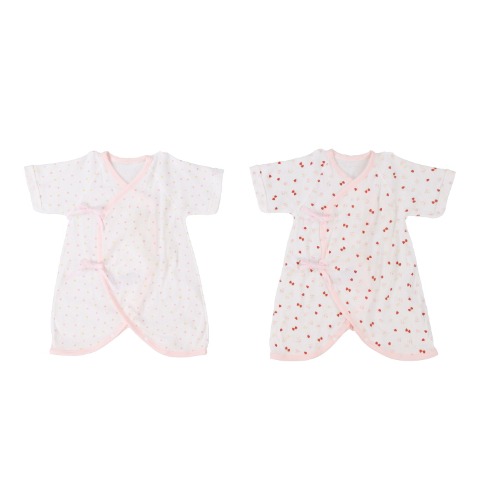 新生児　2枚組コンビ肌着（50-60cm　Birthday+）