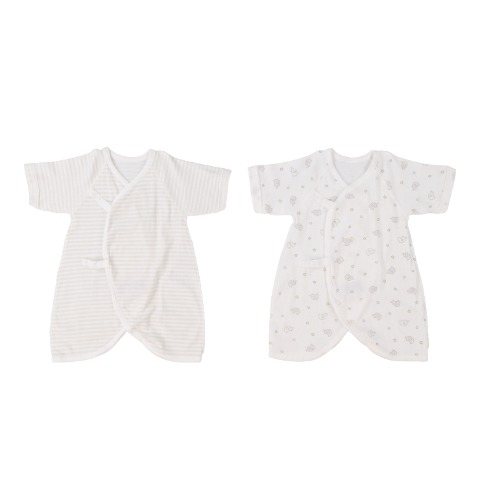 新生児　2枚組コンビ肌着（50-60cm　Birthday+）