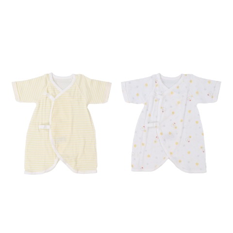 新生児　2枚組コンビ肌着（50-60cm　Birthday+）