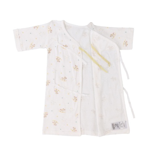新生児　２枚組長下着（50-60cm　Birthday+）