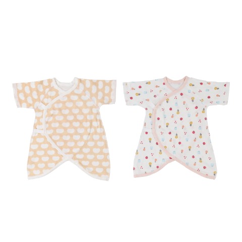 新生児　2枚組コンビ肌着　（50～60cm）