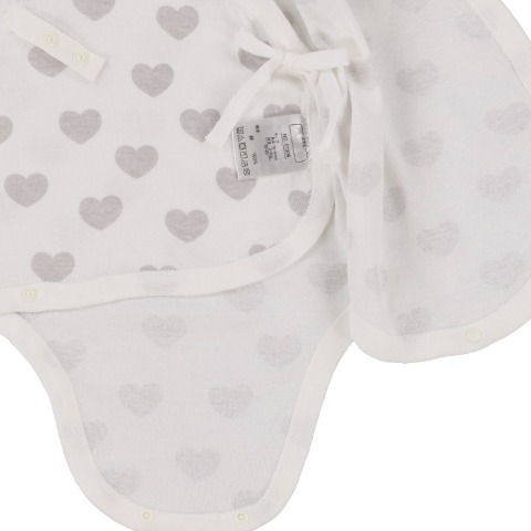 新生児　2枚組半袖打ち合わせロンパス　（50～60・60～70cm）