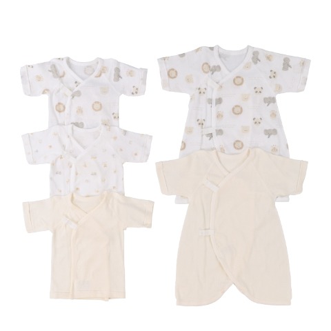 新生児　5枚組肌着セット (50-60cm　Cottoli)
