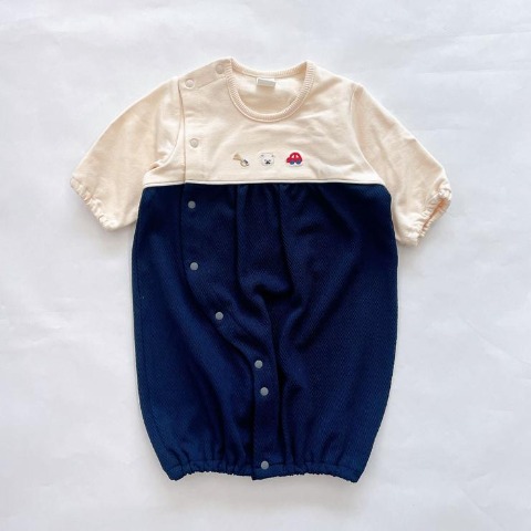 新生児　長袖兼用ドレス（50～60cm・Cottoli）