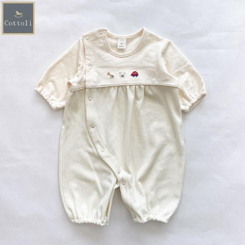 新生児　長袖兼用ドレス（50～60cm・Cottoli）