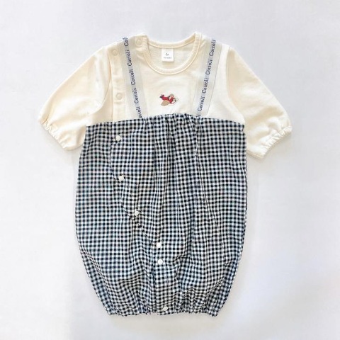 新生児　長袖兼用ドレス（50～60cm・Cottoli）