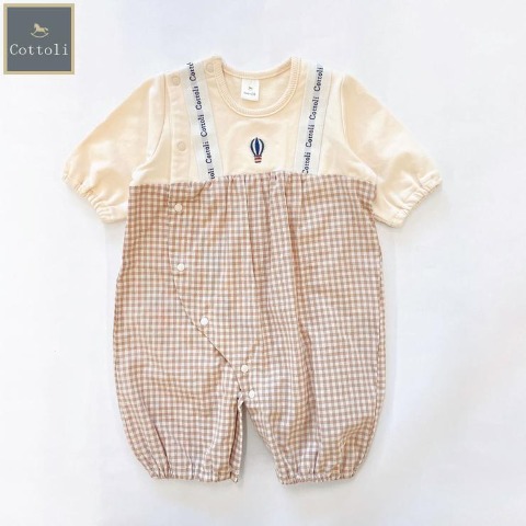 新生児　長袖兼用ドレス（50～60cm・Cottoli）