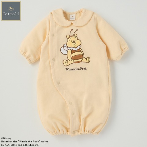 新生児　長袖兼用ドレス（50～60cm・Cottoli/Disney）