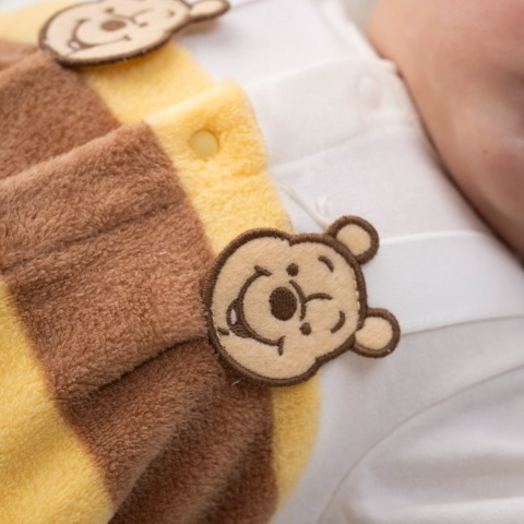 新生児　長袖兼用ドレス（50～60cm・Cottoli/Disney）