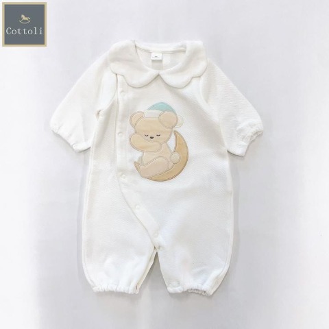 新生児　長袖兼用ドレス（50～60cm・Cottoli）