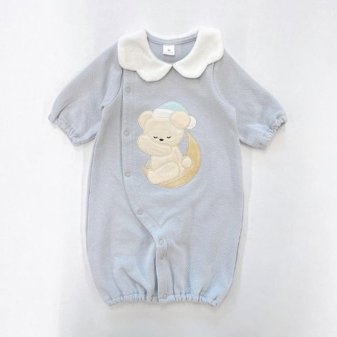 新生児　長袖兼用ドレス（50～60cm・Cottoli）