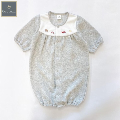 新生児　長袖兼用ドレス（50～60cm・Cottoli）