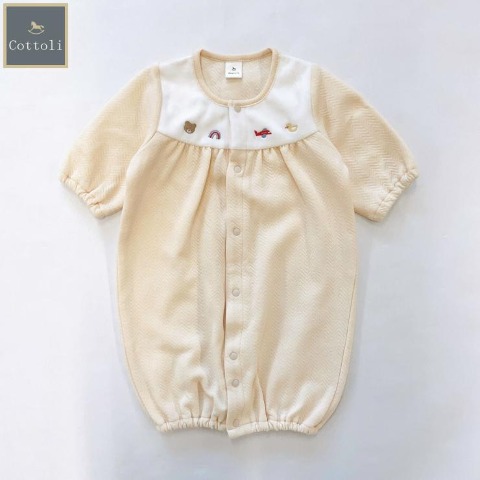 新生児　長袖兼用ドレス（50～60cm・Cottoli）