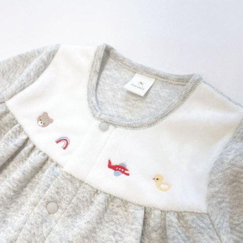 新生児　長袖兼用ドレス（50～60cm・Cottoli）