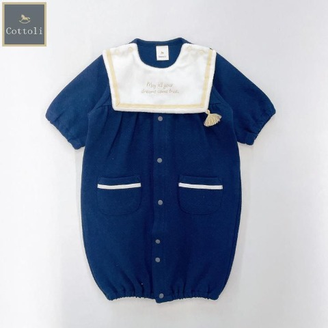 新生児　長袖兼用ドレス（50～60cm・Cottoli）