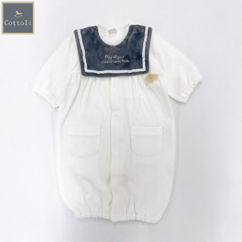新生児　長袖兼用ドレス（50～60cm・Cottoli）
