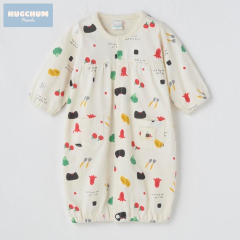 新生児　兼用ドレス（50～70cm・HugChumFriends）