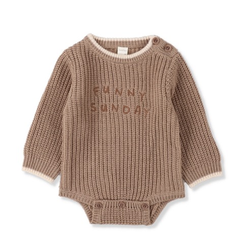 ベビー　長袖ロンパス（70・80cm・tete a tete）