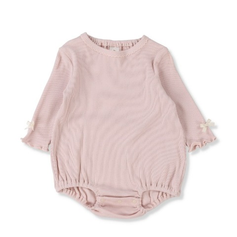 ベビー　長袖ロンパス+ビスチェ（70・80cm・Cottoli）