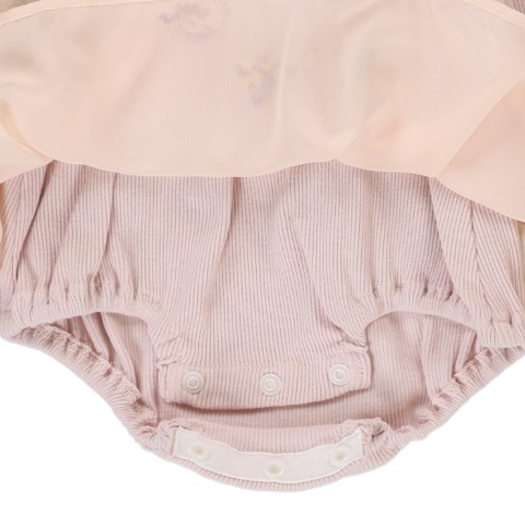 ベビー　長袖ロンパス+ビスチェ（70・80cm・Cottoli）