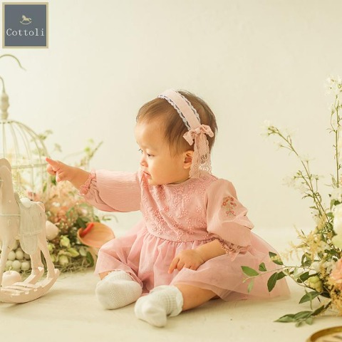 ベビー　長袖ロンパス（70・80cm・Cottoli）