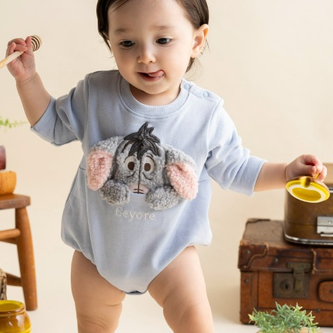 ベビー　長袖ロンパス（70・80cm・Cottoli/Disney）