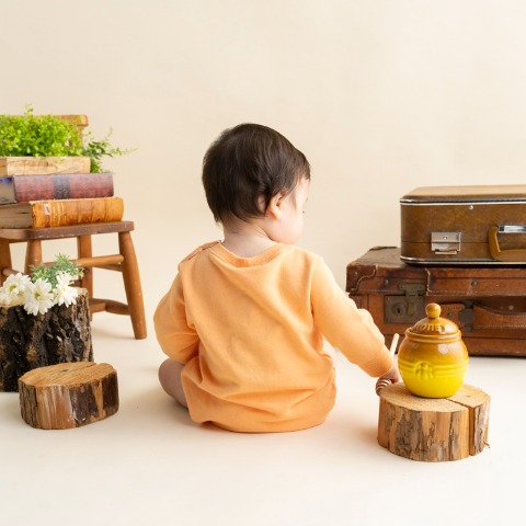 ベビー　長袖ロンパス（70・80cm・Cottoli/Disney）