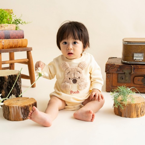 ベビー　長袖ロンパス（70・80cm・Cottoli/Disney）