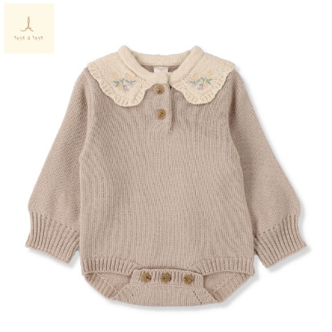 ベビー　長袖ロンパス（70・80cm・tete a tete）