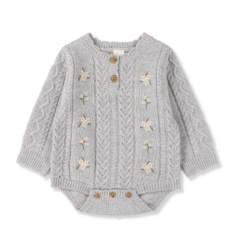 ベビー　長袖ロンパス（70・80cm・tete a tete）
